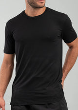 Ανδρική κοντομάνικη μπλούζα Vittorio - 200-24-110 - basic tee regular fit μαύρο