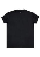 Ανδρική κοντομάνικη μπλούζα Vittorio - 200-24-110 - basic tee regular fit μαύρο