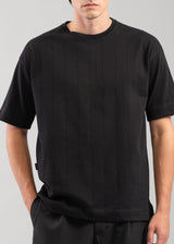 Ανδρική κοντομάνικη μπλούζα Vittorio-200-2425-012-black oversized