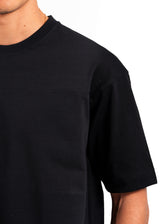 Ανδρική κοντομάνικη μπλούζα Vittorio - 200-2526-011 - simple lined tee loose fit μαύρο