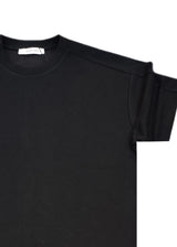 Ανδρική κοντομάνικη μπλούζα Vittorio - 200-2526-FORMIA - formal tee loose fit μαύρο