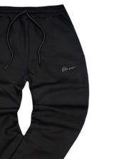 C LOSE SOCIETY - Ανδρική φόρμα με χνούδι Calligrapy black logo - Μαύρη 2000