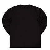 Ανδρική μακρυμάνικη μπλούζα Vinyl art clothing - 20620-01 - neon crew tee μαύρο