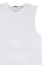 Ανδρική αμάνικη μπλούζα GUF - BZ-BETA253 - sleeveness t-shirt slim fit λευκό