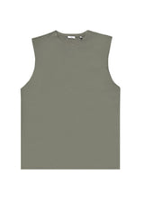 Ανδρική αμάνικη μπλούζα GUF - BZ-BETA253 - sleeveness t-shirt slim fit χακί