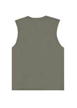 Ανδρική αμάνικη μπλούζα GUF - BZ-BETA253 - sleeveness t-shirt slim fit χακί