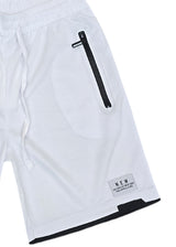 Ανδρική αθλητική βερμούδα GUF - XY-6061 - athletic regular shorts λευκό