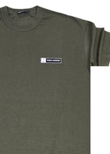 Ανδρική κοντομάνικη μπλούζα Tony couper - T25/20 - patch logo regular fit t-shirt χακί