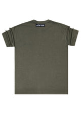 Ανδρική κοντομάνικη μπλούζα Tony couper - T25/20 - patch logo regular fit t-shirt χακί