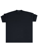 Ανδρική κοντομάνικη μπλούζα Tony Couper- B25/1 - fabric oversized t-shirt μαύρο