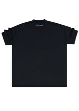 Ανδρική κοντομάνικη μπλούζα Tony Couper- B25/1 - fabric oversized t-shirt μαύρο