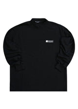 Ανδρικό μακρυμάνικο φούτερ χωρίς χνούδι Tony couper - S25/44 - black patch μαύρο