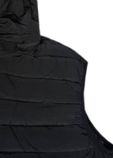 GUF CLOTHING Ανδρικό αμάνικο μπουφάν με αποσπώμενη κουκούλα - Μαύρο 2102