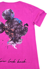 Ανδρική κοντομάνικη μπλούζα New wave clothing - 211-33 - mouse logo ματζέντα