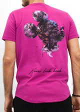 Ανδρική κοντομάνικη μπλούζα New wave clothing - 211-33 - mouse logo ματζέντα