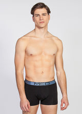 Ανδρικό εσώρουχο μπόξερ MED - ALBIE - 2112214-017 - blue pattern μαύρο