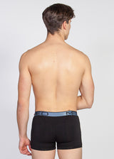 Ανδρικό εσώρουχο μπόξερ MED - ALBIE - 2112214-017 - blue pattern μαύρο