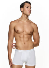 Ανδρικό εσώρουχο μπόξερ MED - LOGAN - 2112280-40-210 - white pattern λευκό