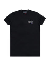 Ανδρική κοντομάνικη μπλούζα Vinyl art clothing - 21920-01 - linewave regular fit μαύρο