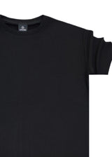 Ανδρική κοντομάνικη πικέ μπλούζα Vittorio - 200-2526-010 - pique tee loose fit μαύρο