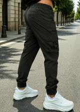 GUF CLOTHING - Ανδρικό cargo παντελόνι regular fit - Σκούρο Γκρι 2212