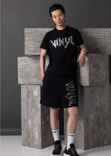 Αντρική κοντομάνικη μπλούζα - Vinyl Art Clothing - 22310-01 - dark echo logo regular fit - μαύρο