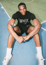 Αντρική κοντομάνικη μπλούζα - Vinyl Art Clothing - 22310-01 - dark echo logo regular fit - μαύρο