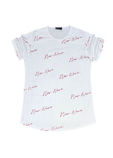 Ανδρική κοντομάνικη μπλούζα New wave clothing - 231-11 - multiple logo λευκό