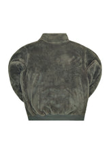 Ανδρική φούτερ με κολάρο New wave clothing - 232-39 - half zip sherpa design χακί