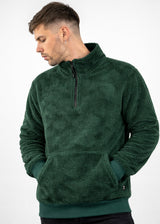 Ανδρική φούτερ με κολάρο New wave clothing-232-39-half zip sherpa design πράσινη