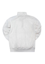 Ανδρική φούτερ με κολάρο New wave clothing - 232-39 - half zip sherpa design λευκό