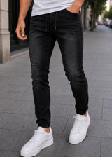 GUF CLOTHING - Ανδρικό τζιν παντελόνι basic jeans slim fit - Μαύρο 242002