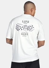 Ανδρική κοντομάνικη μπλούζα Two brothers - BT-25480 - oversized life is an unpredictable game λευκό