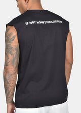 Ανδρική αμάνικη μπλούζα Two Brothers - BT-25730 - if not now logo sleeveness μαύρο