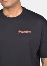 Ανδρική κοντομάνικη μπλούζα Two Brothers -BT-25740 - promises oversized μαύρο