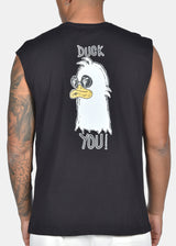 Ανδρική αμάνικη μπλούζα Two Brothers - BT-25770 - duck you logo sleeveness μαύρο
