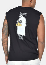 Ανδρική αμάνικη μπλούζα Two Brothers - BT-25770 - duck you logo sleeveness μαύρο