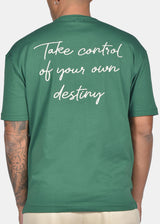 Ανδρική κοντομάνικη μπλούζα Two Brothers - BT-25790- take control oversized πράσινο