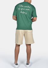 Ανδρική κοντομάνικη μπλούζα Two Brothers - BT-25790- take control oversized πράσινο
