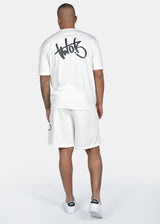 Ανδρική κοντομάνικη μπλούζα Two Brothers -BT-25800 - graffiti sign ovesized λευκό