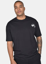 Ανδρική κοντομάνικη μπλούζα Two Brothers -BT-25800 - graffiti sign oversized μαύρο