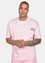 Ανδρική κοντομάνικη μπλούζα Two Brothers -BT-25800 - graffiti sign ovesized ροζ