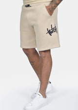 Ανδρική βερμούδα φούτερ Two Brothers - BT-25870 - graffiti logo μπεζ