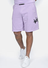 Ανδρική βερμούδα φούτερ Two Brothers - BT-25870 - graffiti logo λιλά