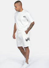Ανδρική βερμούδα φούτερ Two Brothers - BT-25870 - graffiti logo λευκό
