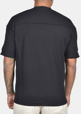 Ανδρική κοντομάνικη μπλούζα Two Brothers -BT-25930 - wafla oversized μαύρο