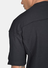 Ανδρική κοντομάνικη μπλούζα Two Brothers -BT-25930 - wafla oversized μαύρο