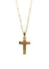 GUF CLOTHING Αλυσίδα από ανοξείδωτο ατσάλι central chain χρυσό 250511-3-gold