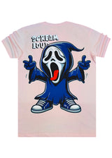 Ανδρική κοντομάνικη μπλούζα New wave clothing - 251-07 - scream loud logo ροζ