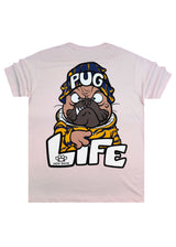 Ανδρική κοντομάνικη μπλούζα New wave clothing - 251-24 - pug life logo ροζ